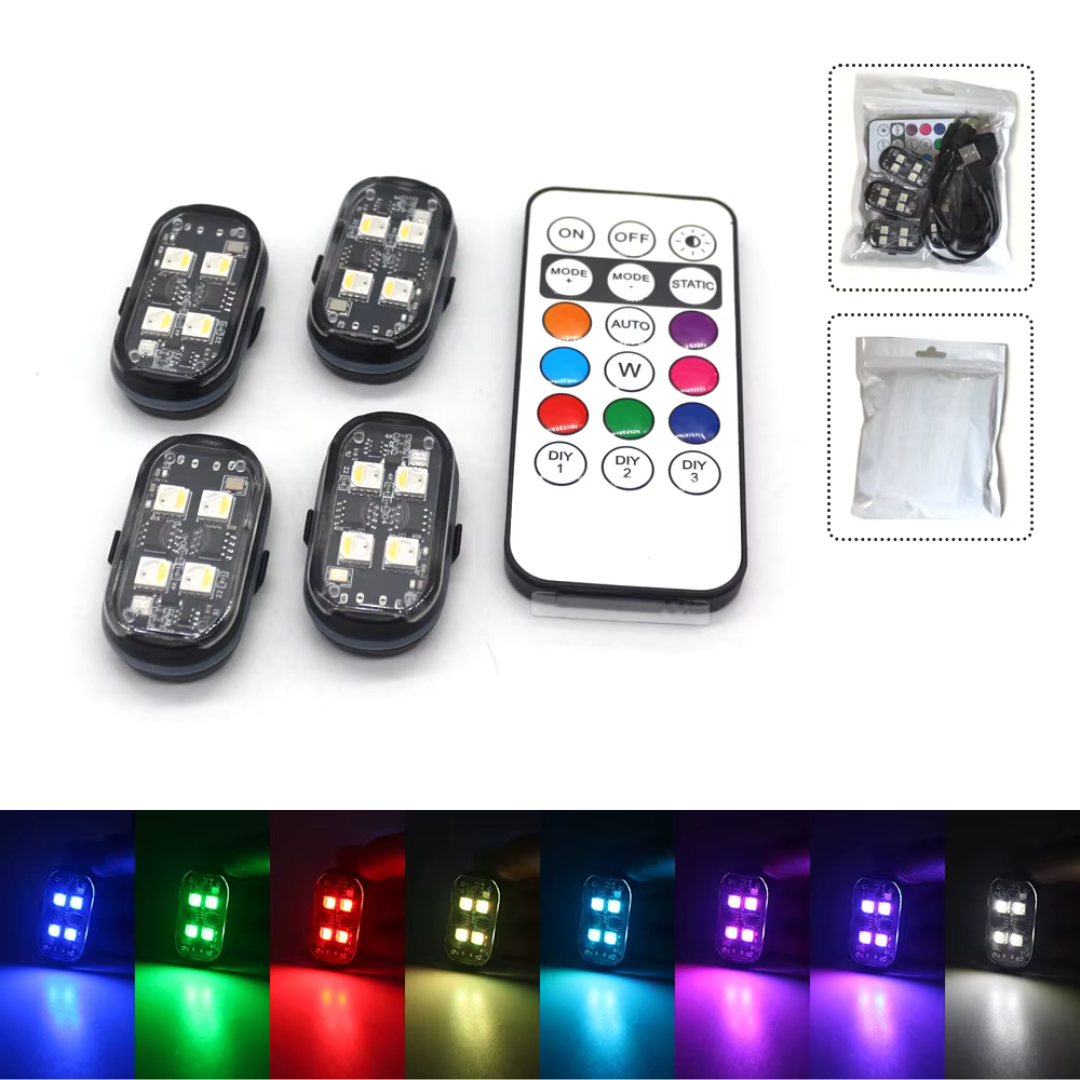 Luces led con 8 colores